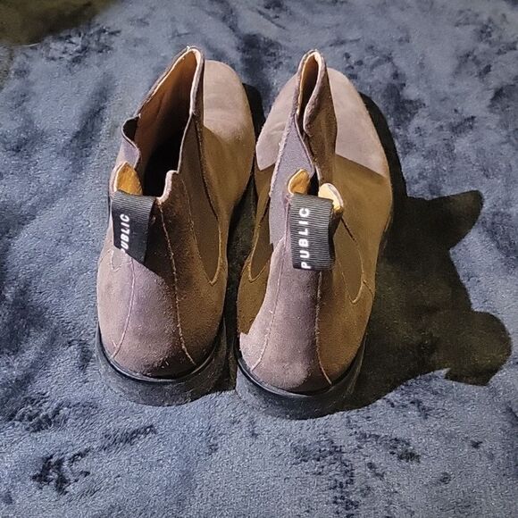 New Republic Suade Booties, Size 11 Chocolate Brown. main image 5